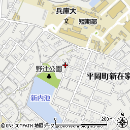 兵庫県加古川市平岡町新在家2093-4周辺の地図