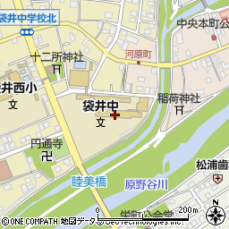 袋井市立袋井中学校周辺の地図
