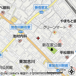 兵庫県加古川市平岡町新在家3丁目周辺の地図