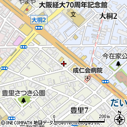 ファミリーマート豊里七丁目店周辺の地図