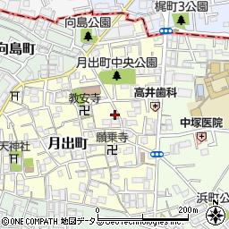 大阪府門真市月出町12-25周辺の地図