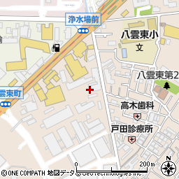 大阪府守口市八雲東町1丁目周辺の地図