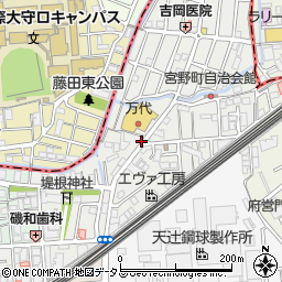 大阪府門真市宮野町周辺の地図