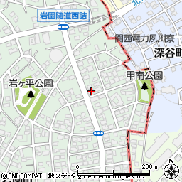 兵庫県芦屋市岩園町19-27周辺の地図