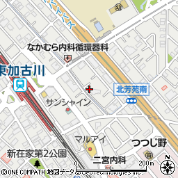 兵庫県加古川市平岡町新在家1441-3周辺の地図