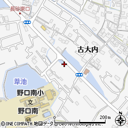 兵庫県加古川市野口町古大内260周辺の地図