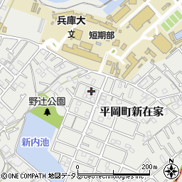 兵庫県加古川市平岡町新在家2066-19周辺の地図