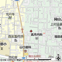 大阪府四條畷市岡山2丁目21周辺の地図