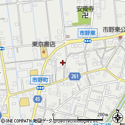 静岡県浜松市中央区市野町1679周辺の地図