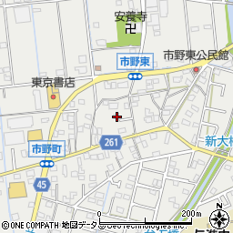 静岡県浜松市中央区市野町1718周辺の地図