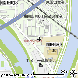 園田東第1公園周辺の地図