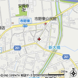静岡県浜松市中央区市野町1264周辺の地図