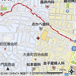 大阪府門真市大倉町21-2周辺の地図