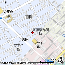 愛知県豊橋市牟呂町古田周辺の地図