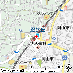 大阪料理 塩梅ダイナー 忍ケ丘店周辺の地図