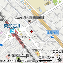 兵庫県加古川市平岡町新在家1354-1周辺の地図