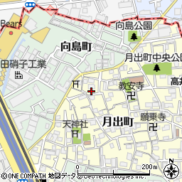 大阪府門真市月出町18-9周辺の地図