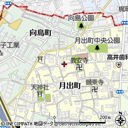 大阪府門真市月出町18-5周辺の地図