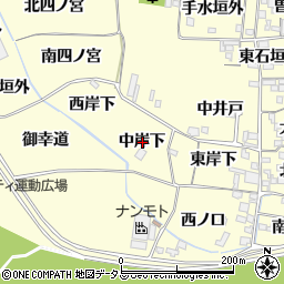 京都府木津川市山城町上狛中岸下周辺の地図
