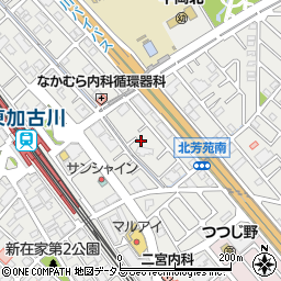 兵庫県加古川市平岡町新在家1441-7周辺の地図