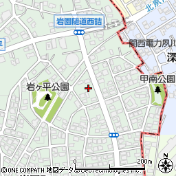 兵庫県芦屋市岩園町20-19周辺の地図