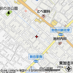 兵庫県加古川市平岡町新在家491-8周辺の地図
