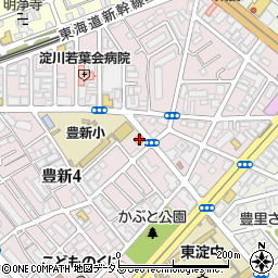ファミリーマート豊新四丁目店周辺の地図
