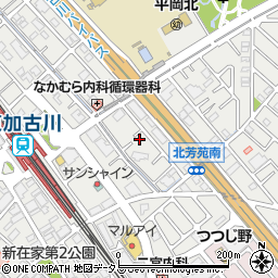 兵庫県加古川市平岡町新在家1440-7周辺の地図