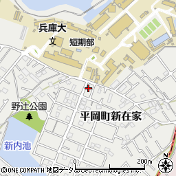 兵庫県加古川市平岡町新在家2066-50周辺の地図