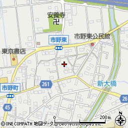 静岡県浜松市中央区市野町1244周辺の地図