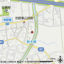 静岡県浜松市中央区市野町1293周辺の地図