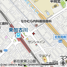 兵庫県加古川市平岡町新在家1355-2周辺の地図