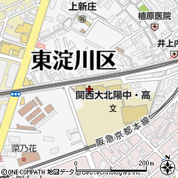 関西大学北陽高等学校周辺の地図