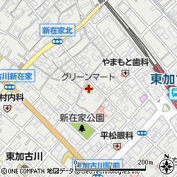 兵庫県加古川市平岡町新在家305-2周辺の地図