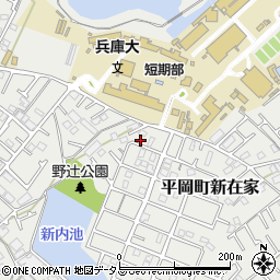 兵庫県加古川市平岡町新在家2066-2周辺の地図