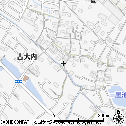 兵庫県加古川市野口町古大内574周辺の地図