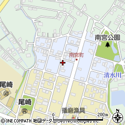 兵庫県赤穂市南宮町周辺の地図