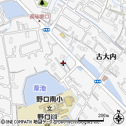 兵庫県加古川市野口町古大内271周辺の地図