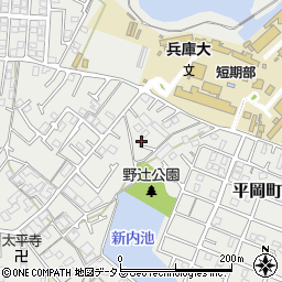 兵庫県加古川市平岡町新在家2103-4周辺の地図