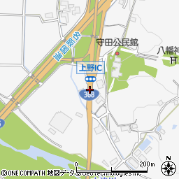 上野インター前周辺の地図