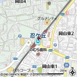 大阪府四條畷市周辺の地図