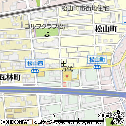兵庫県西宮市松山町2-2周辺の地図