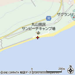 丸山県民サンビーチ周辺の地図