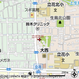 尼崎市保健所　立花地域保健担当赤ちゃんテレホン相談周辺の地図