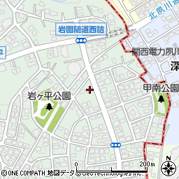 兵庫県芦屋市岩園町20-18周辺の地図