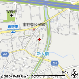 静岡県浜松市中央区市野町1292周辺の地図