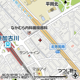 兵庫県加古川市平岡町新在家1440-4周辺の地図
