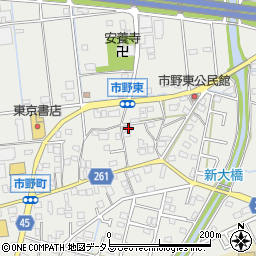 静岡県浜松市中央区市野町1234周辺の地図