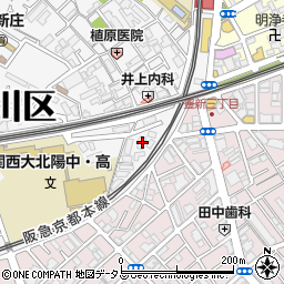 [葬儀社]株式会社アルマセレモニー 東淀川営業所周辺の地図