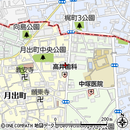 日本経済新聞　門真販売所周辺の地図